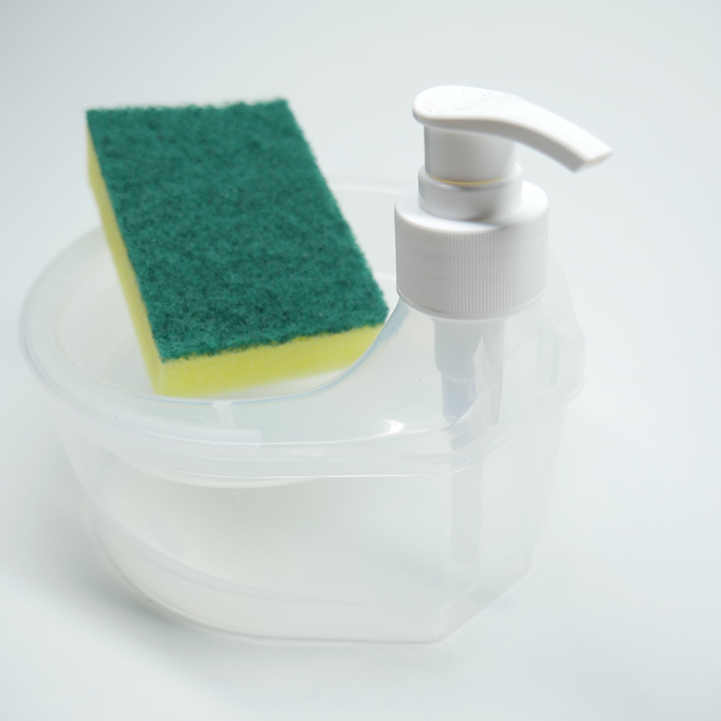 2 in 1 Soap Dispenser, Double Layer Soap Dispenser, Soap Dispenser with Sponge Holder: 1 Unit