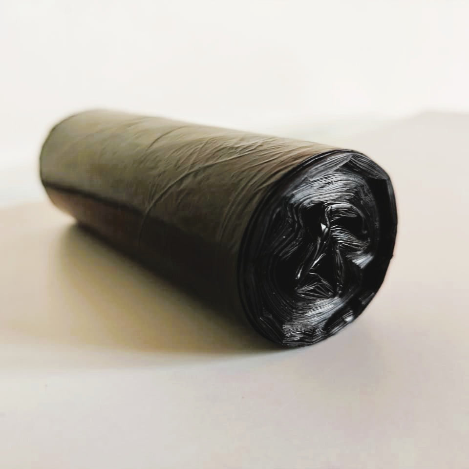 Bio Medical Waste Collection Garbage Bags | Small | 180 Count | 30 Bags X 6 Rolls | 17 X 19 Inches | For Dry & Wet Waste | Black