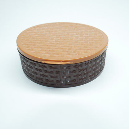 Round Masala Box, 7 Cups & Spoons, Dry Fruit Masala Box