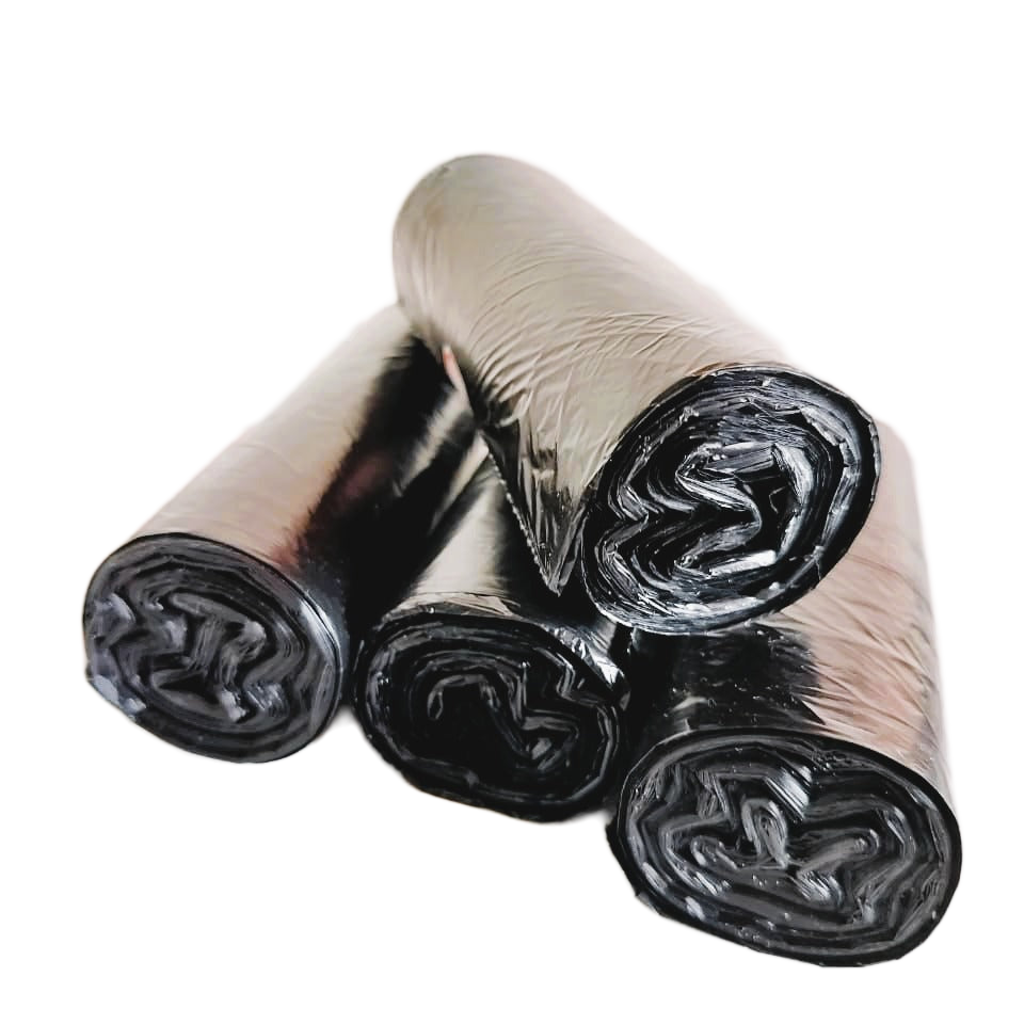Bio Medical Waste Collection Garbage Bags | Small | 180 Count | 30 Bags X 6 Rolls | 17 X 19 Inches | For Dry & Wet Waste | Black