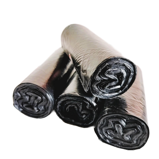 Bio Medical Waste Collection Garbage Bags | Small | 180 Count | 30 Bags X 6 Rolls | 17 X 19 Inches | For Dry & Wet Waste | Black