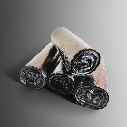 Bio Medical Waste Collection Garbage Bags | Small | 180 Count | 30 Bags X 6 Rolls | 17 X 19 Inches | For Dry & Wet Waste | Black