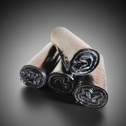 Bio Medical Waste Collection Garbage Bags | Small | 180 Count | 30 Bags X 6 Rolls | 17 X 19 Inches | For Dry & Wet Waste | Black