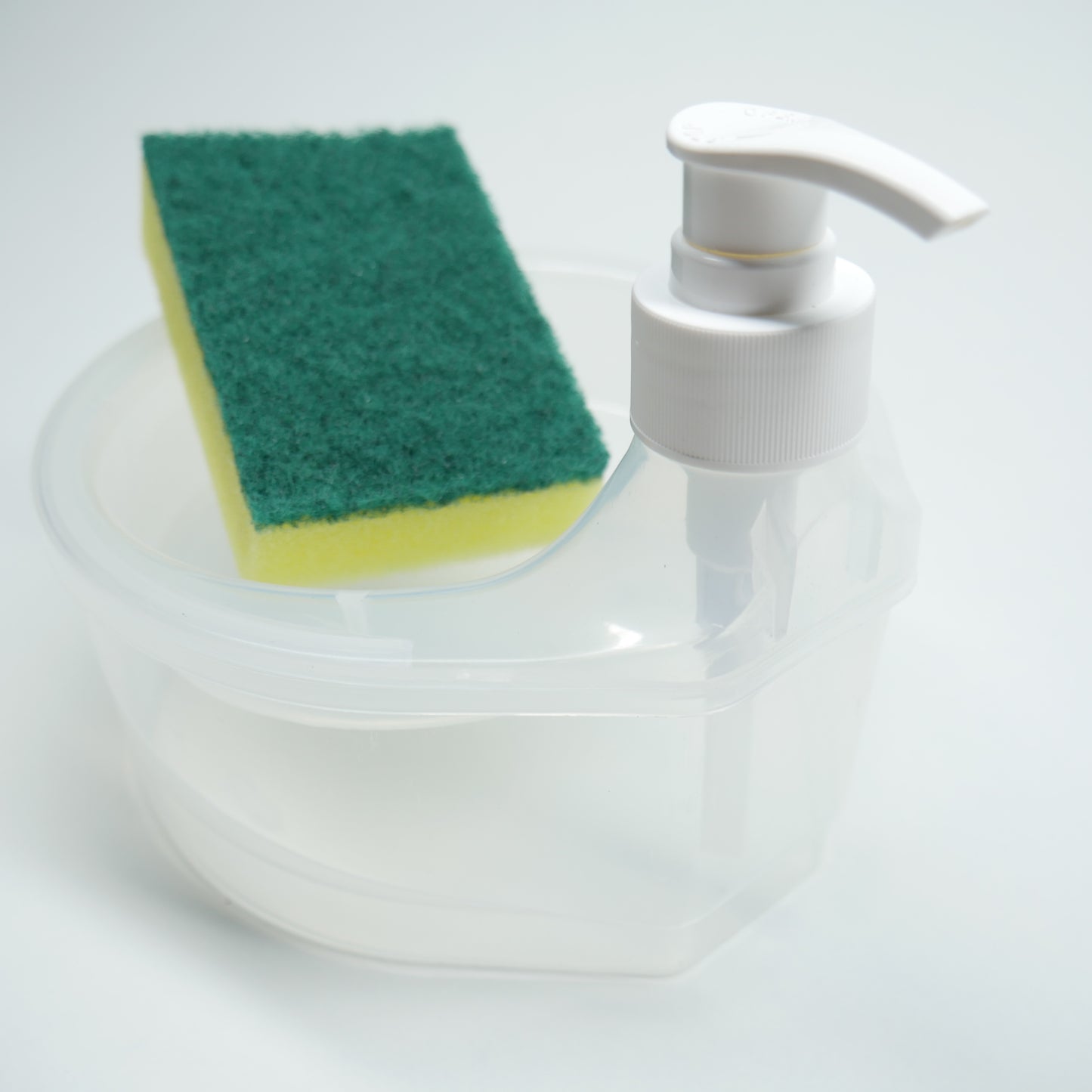 2 in 1 Soap Dispenser, Double Layer Soap Dispenser, Soap Dispenser with Sponge Holder: 1 Unit