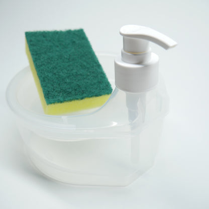 2 in 1 Soap Dispenser, Double Layer Soap Dispenser, Soap Dispenser with Sponge Holder: 1 Unit