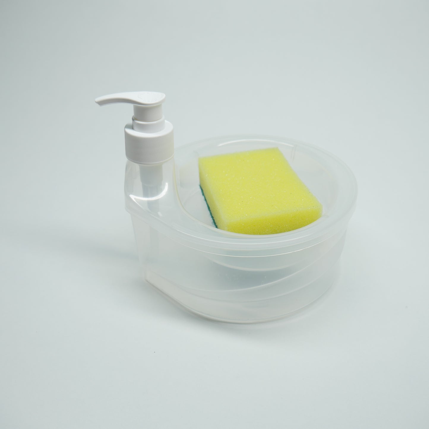 2 in 1 Soap Dispenser, Double Layer Soap Dispenser, Soap Dispenser with Sponge Holder: 1 Unit
