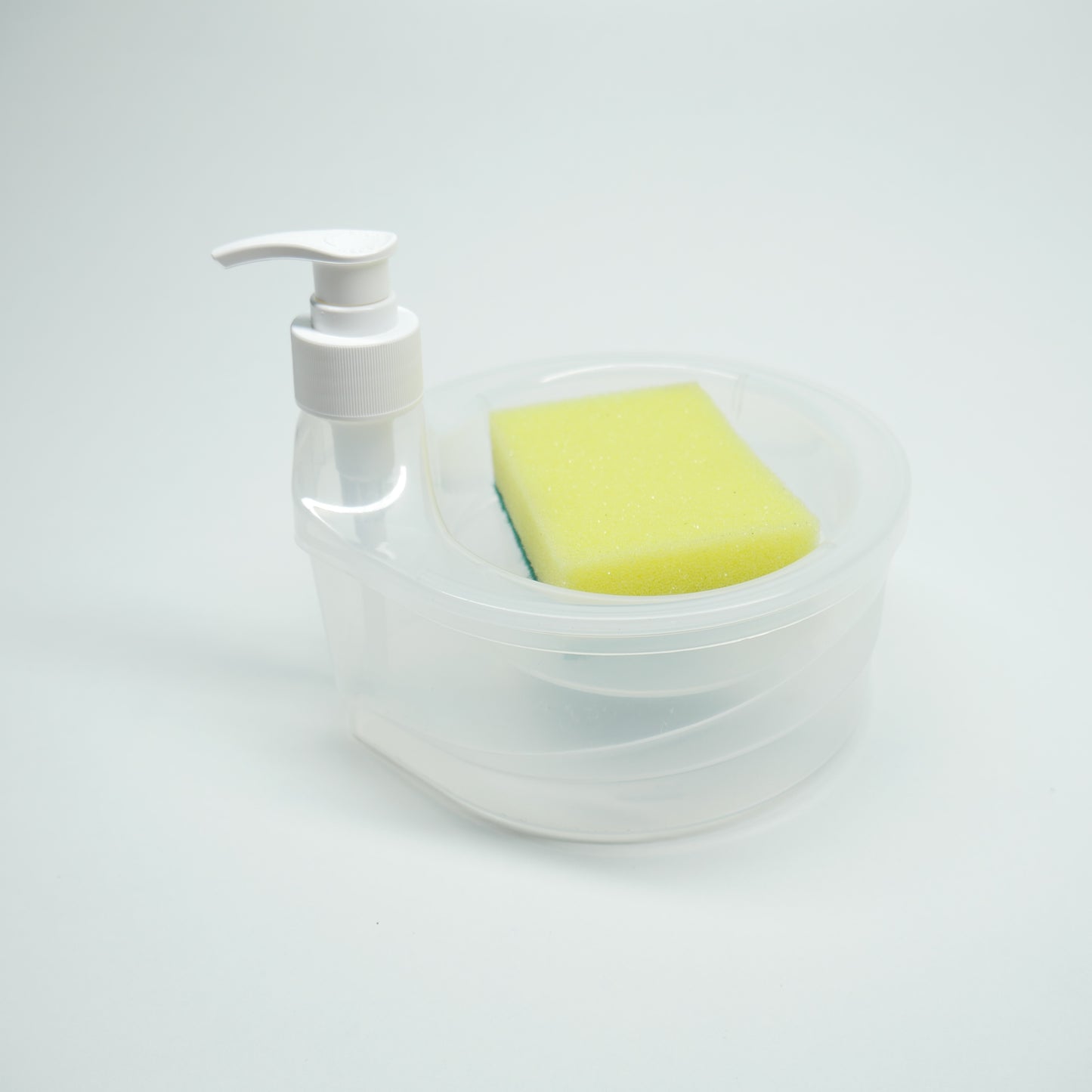 2 in 1 Soap Dispenser, Double Layer Soap Dispenser, Soap Dispenser with Sponge Holder: 1 Unit