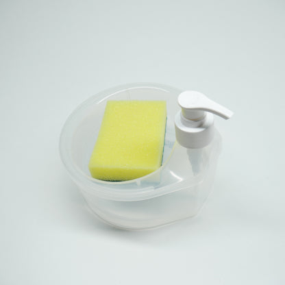 2 in 1 Soap Dispenser, Double Layer Soap Dispenser, Soap Dispenser with Sponge Holder: 1 Unit