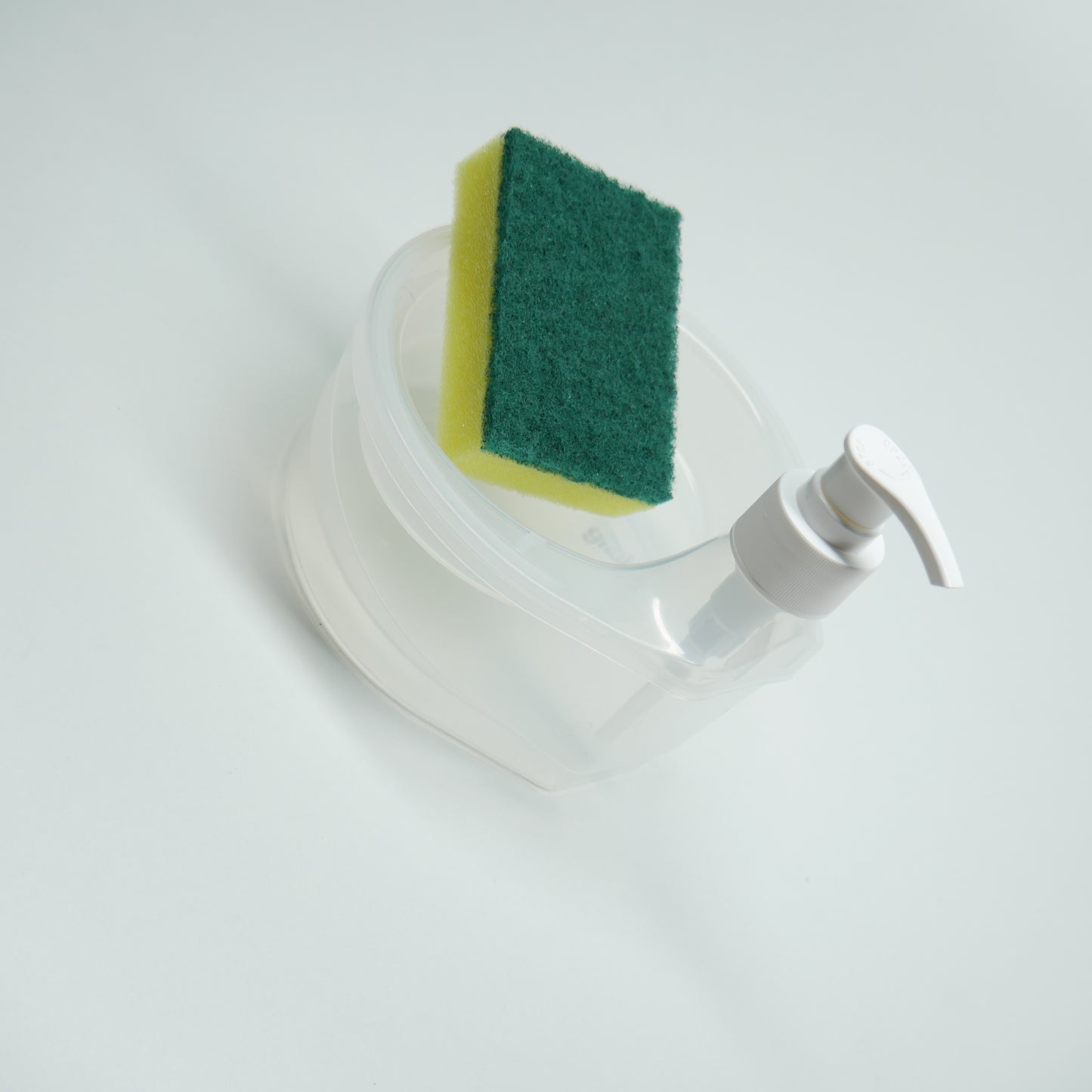 2 in 1 Soap Dispenser, Double Layer Soap Dispenser, Soap Dispenser with Sponge Holder: 1 Unit