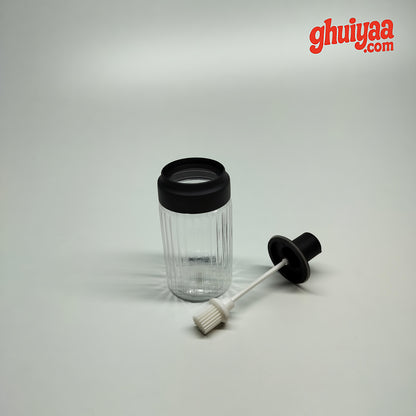 Premium 2-in-1 Oil Dispenser Bottle with Integrated Silicone Oil Brush (350 ml)